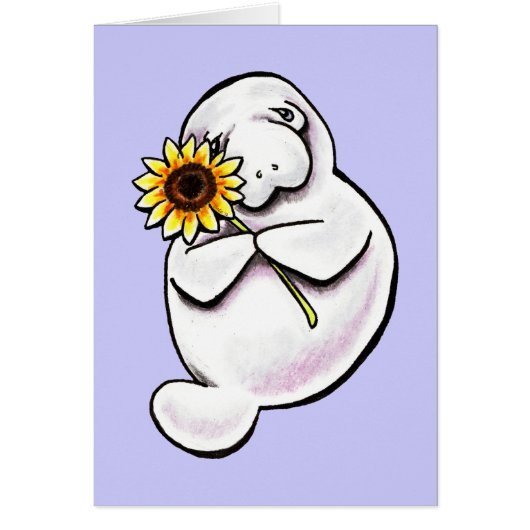 Sunny Manatee Off-Leash Art™ Cards (Front)