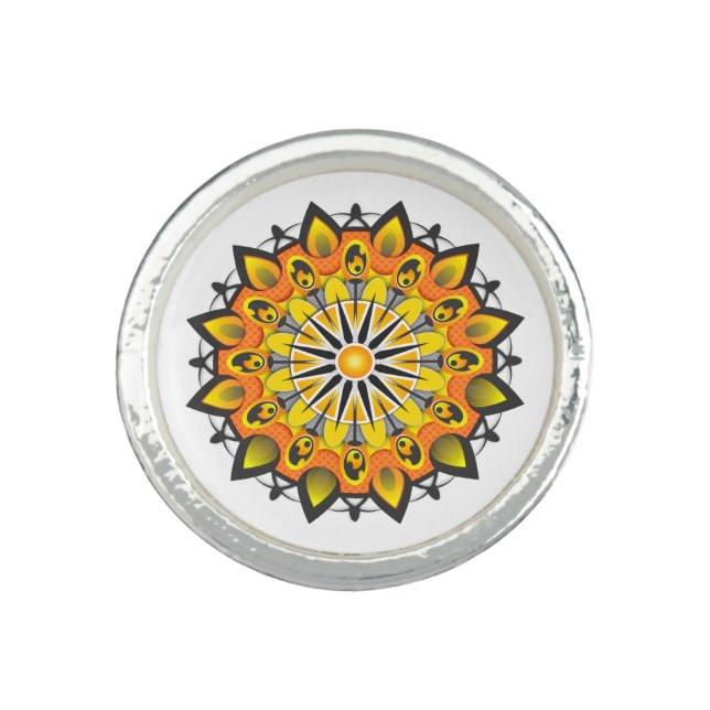 Sunny Mandala Fashion Ring (Front)