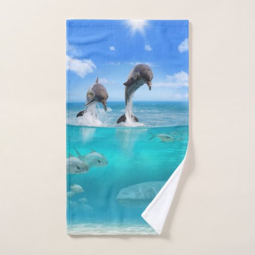 Sunny Marine Life Hand Towel