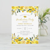 Sunny Meadow Floral Graduation Party Invitation (Standing Front)
