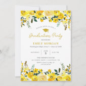 Sunny Meadow Floral Graduation Party Invitation (Front)