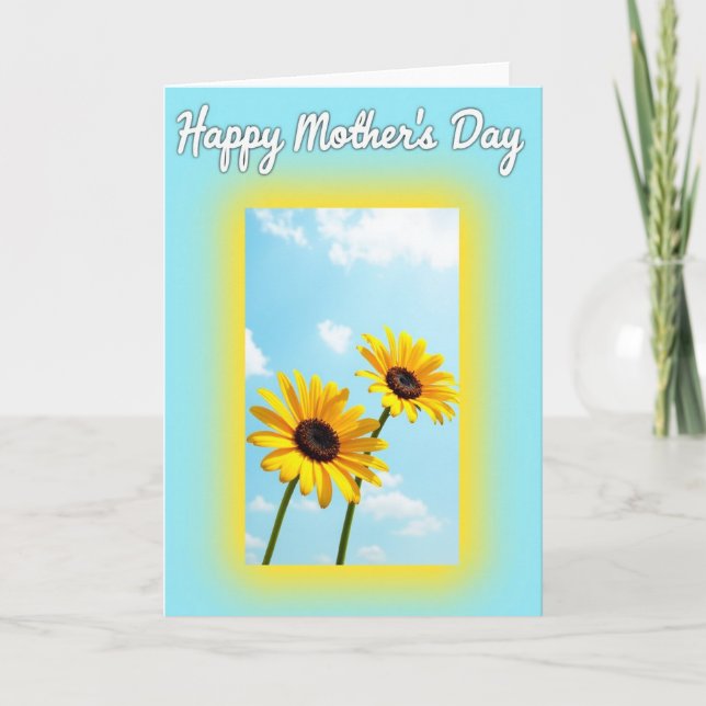 Sunny Mothers Day Blooms Card (Front)