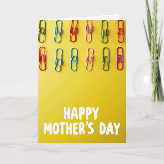 Sunny Mothers Day Clips Card (Front)