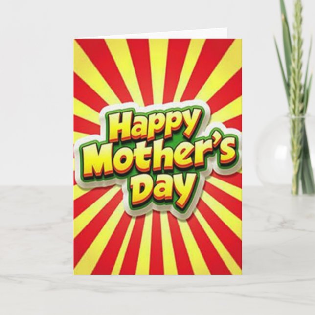 Sunny Mothers Day Graphic Card (Front)