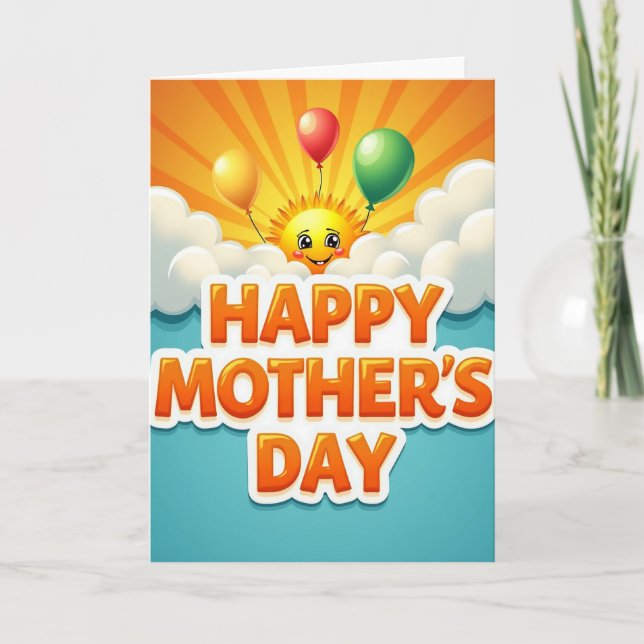 Sunny Mothers Day Greeting Card (Front)