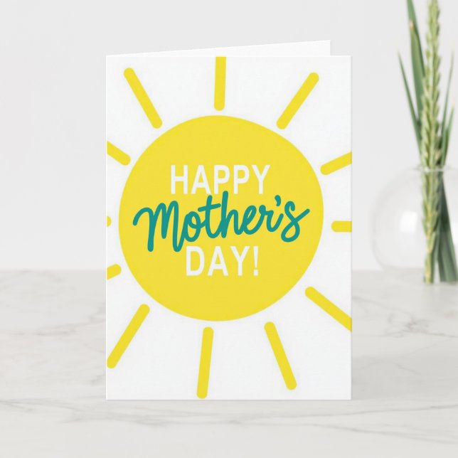 Sunny Mothers Day Message Card (Front)