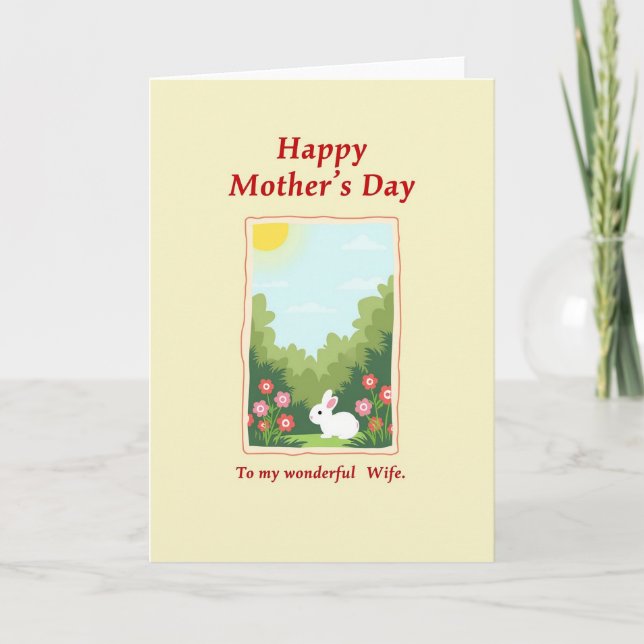 Sunny Mothers Day Wife Card (Front)