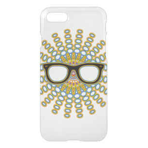 Sunny Nerd Glasses + your backgr. & ideas iPhone SE/8/7 Case