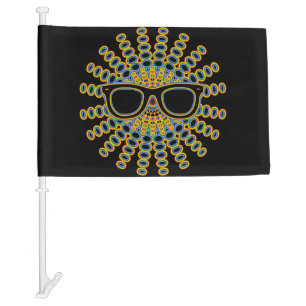 Sunny Nerd Glasses + your ideas Car Flag