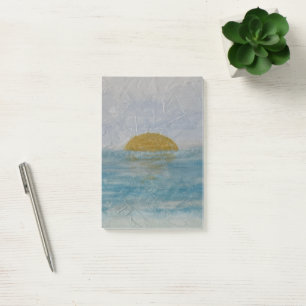 Sunny Ocean Watercolor Post It Notes
