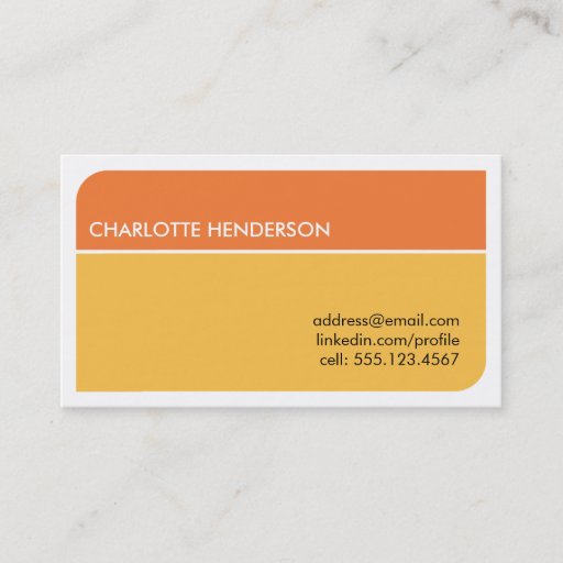 Customizable Sunny orange smart student employment resume card business card templates