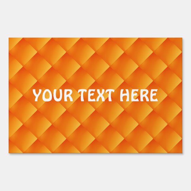 Sunny  Orange     Yard Signs, 3 sizes Sign (Front)