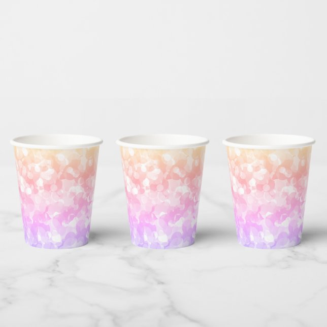 Sunny Pastel Colors Bubbly Polka Dots Paper Cups (Multi)