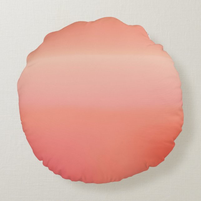 Sunny Peach AI art  Round Pillow (Back)