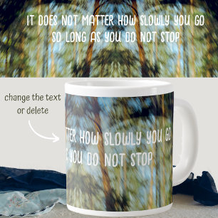 Sunny pine forest giant coffee mug