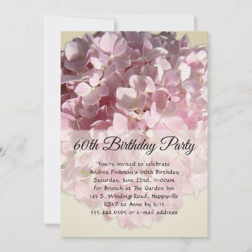 Sunny Pink Flower Special Birthday Party Invitation