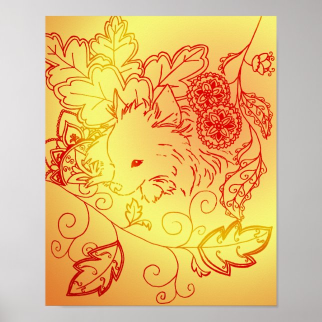 Sunny Pomeranian Poster Print (Front)