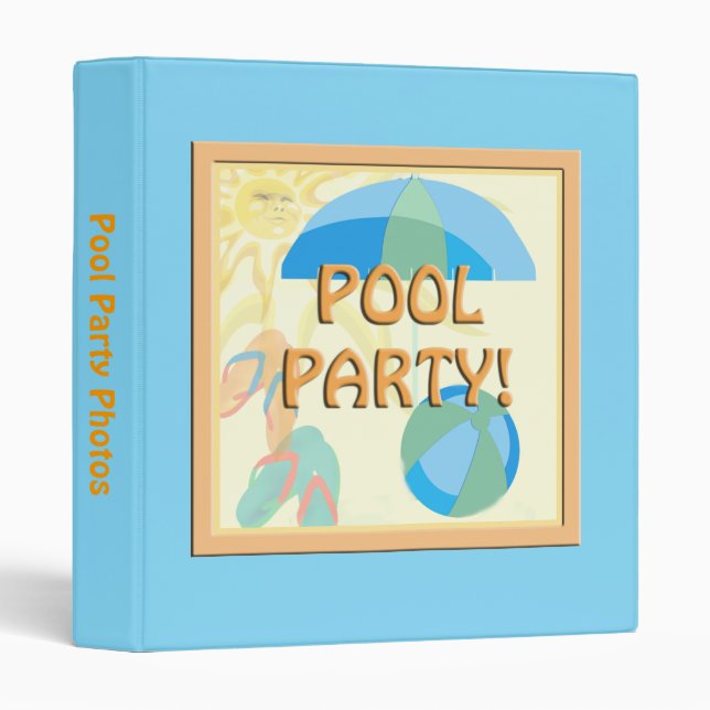 Sunny Pool Party Binder (Front/Spine)
