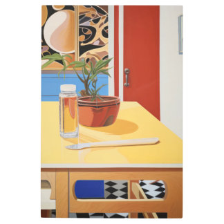 Sunny Pop Art Potted Plant Still Life