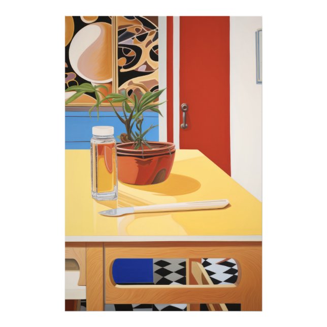 Sunny Pop Potted Plant Still Life Photo Print (Front)