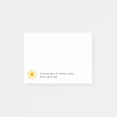 Sunny Positive Message Custom Post_it Notes