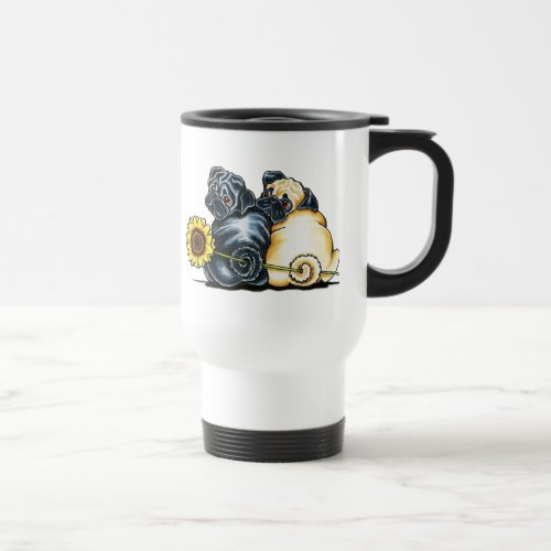 Sunny Pugs Travel Mug