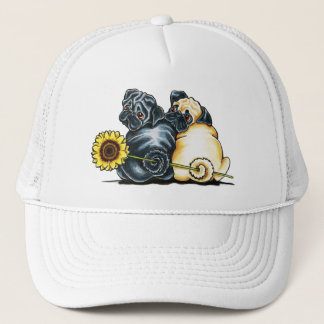 Sunny Pugs Trucker Hat