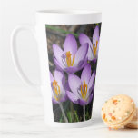 Sunny Purple Crocuses Latte Mug