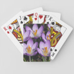 Sunny Purple Crocuses Playing Cards
