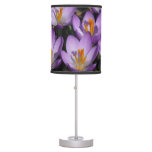 Sunny Purple Crocuses Table Lamp