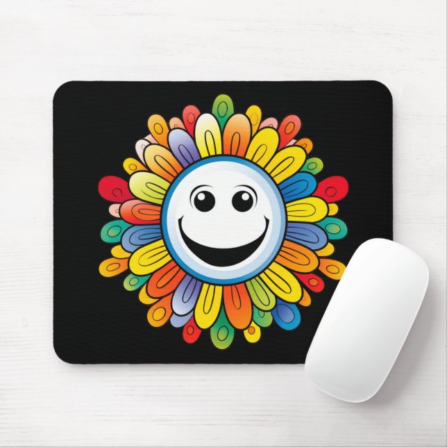 Sunny Ray Flower Mouse Pad (With Mouse)