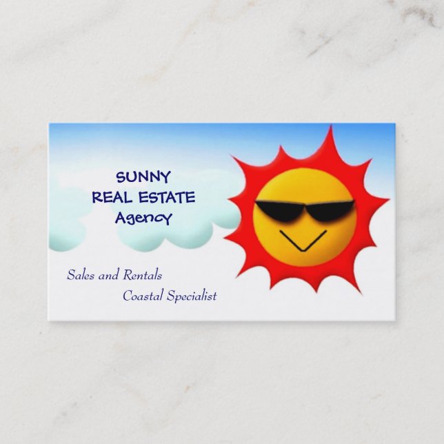 Sunny Real Estate Business Card (Front)