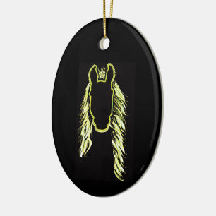 Sunny Reflections of a Horse Ceramic Ornament