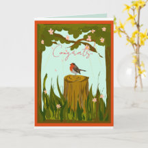 Sunny Robin Congratulations Card
