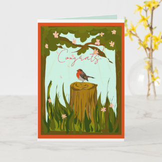 Sunny Robin Congratulations Card
