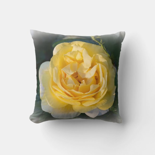 Sunny Rose  Throw Pillow (Front)
