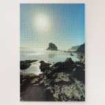 Sunny Rugged Coastal Beach Photo Jigsaw Puzzle