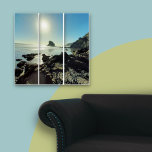 Sunny Rugged Coastal Photo Triptych