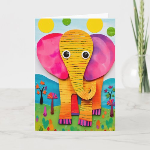 Sunny Safari Surprise Cute Kids Birthday Card