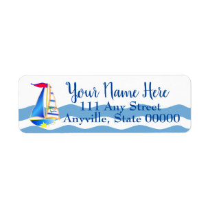 Sunny Sailing Day Custom Label