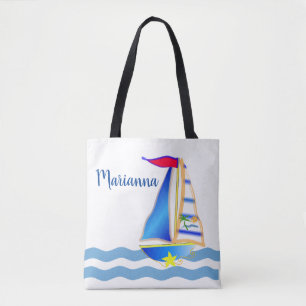 Sunny Sailing Day Custom Tote Bag