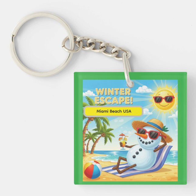 Sunny Sands Resort Keychain (Front)