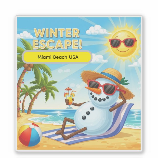 Sunny Sands Resort Sticker (Front)