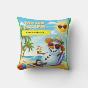 Sunny Sands Resort Throw Pillow
