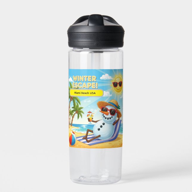 Sunny Sands Resort Water Bottle (Front)