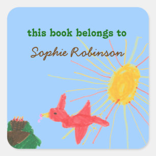 Sunny scene personalized bookplate
