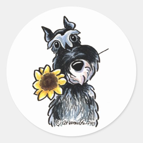 Sunny Schnauzer Classic Classic Round Sticker