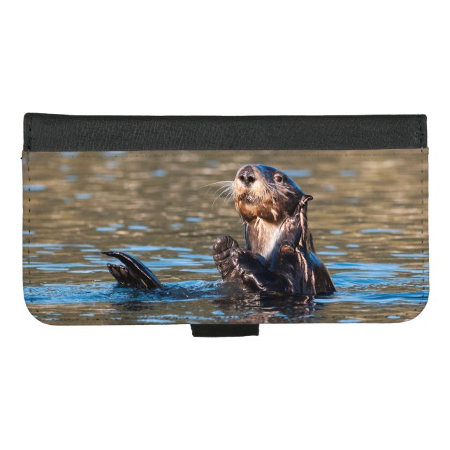 Sunny Sea Otter iPhone Wallet Case (Front (Horizontal))