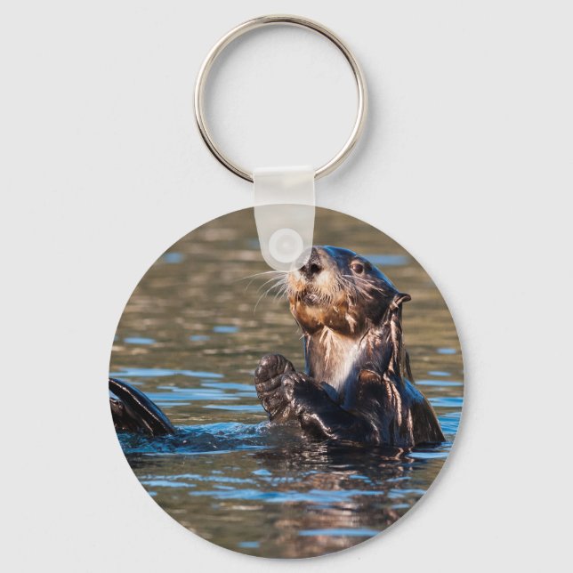 Sunny Sea Otter Keychain (Front)