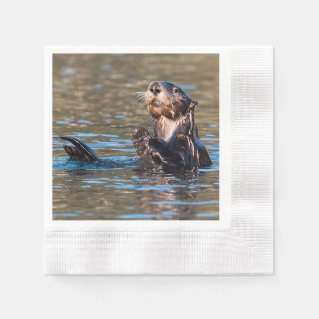 Sunny Sea Otter Napkins (Front)